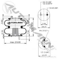 Air Spring Double Convoluted (2B9-614)